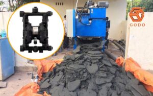 bơm màng khí nén cho máy ép bùn